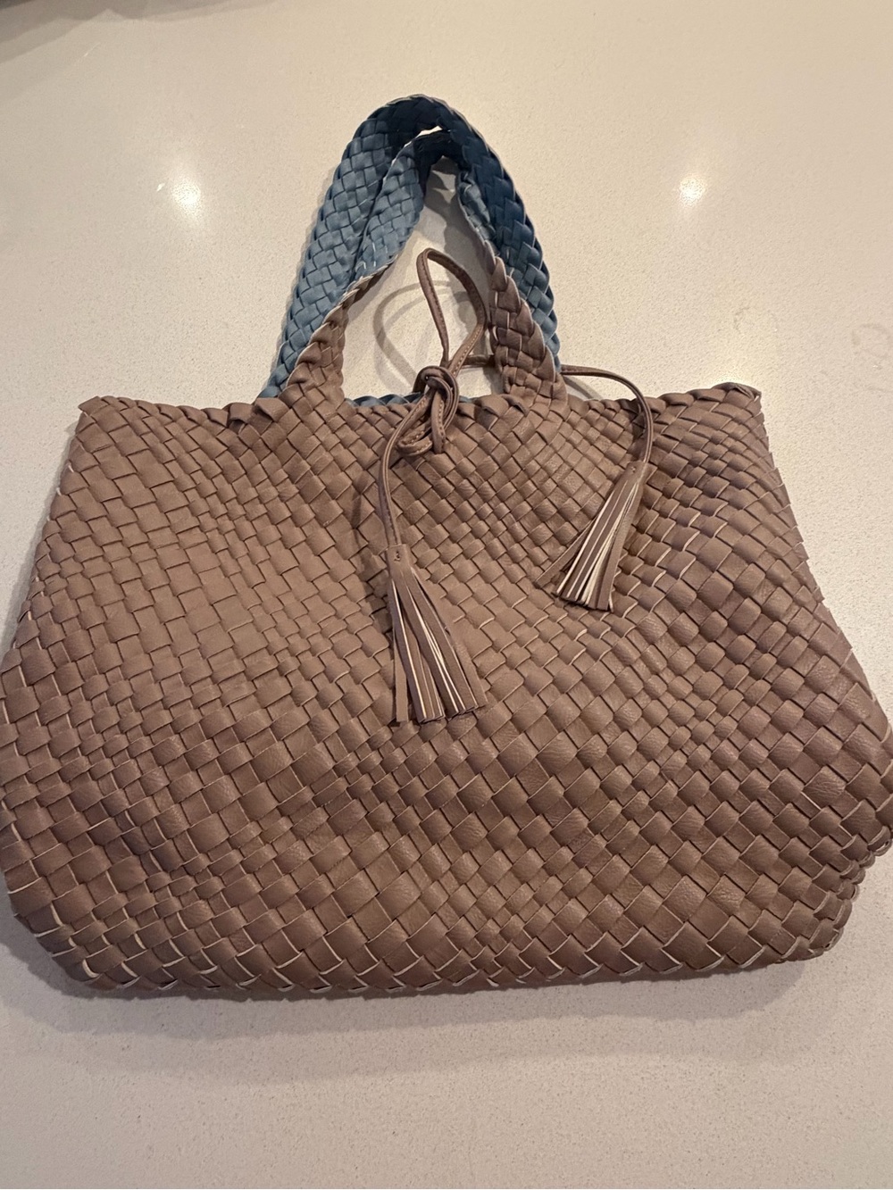 Reversible Leather Tote Bag